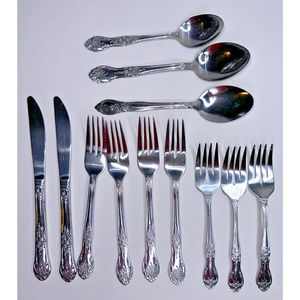 Stanley Rogers Precious Rose Stainless Flatware Replacement 12 pc